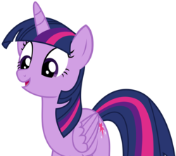 Size: 4200x3725 | Tagged: safe, artist:sketchmcreations, twilight sparkle, alicorn, pony, g4, top bolt, female, folded wings, happy, mare, open mouth, simple background, solo, transparent background, twilight sparkle (alicorn), vector