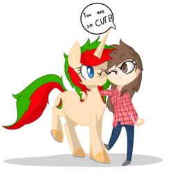 Size: 2756x2756 | Tagged: safe, artist:slendernachtara, oc, oc only, human, pony, duo, high res