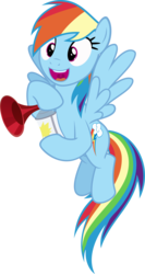 Size: 3000x5658 | Tagged: safe, artist:sollace, rainbow dash, pony, g4, top bolt, .svg available, airhorn, cute, dashabetes, female, flying, open mouth, show accurate, simple background, solo, transparent background, vector