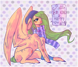 Size: 1764x1523 | Tagged: safe, artist:holosta, oc, oc only, pegasus, pony, beanie, clothes, green, hat, scarf, solo