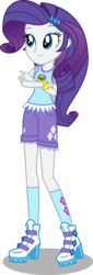 Size: 2051x6000 | Tagged: safe, artist:limedazzle, rarity, equestria girls, g4, my little pony equestria girls: legend of everfree, boots, bracelet, camp everfree outfits, clothes, crossed arms, cutie mark, cutie mark on clothes, female, high heels, shoes, shorts, show accurate, simple background, smiling, socks, solo, transparent background, vector