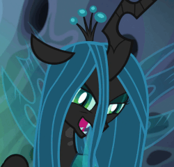 Size: 529x508 | Tagged: safe, screencap, queen chrysalis, changeling, changeling queen, g4, to where and back again, animated, female, gif, loop, solo