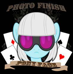 Size: 2480x2520 | Tagged: safe, artist:taliesin-the-dragoon, photo finish, earth pony, pony, g4, album cover, female, high res, lady gaga, mare, poker face, poker face (song), ponified, ponified album cover, solo, song reference