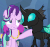 Size: 550x519 | Tagged: safe, screencap, starlight glimmer, thorax, trixie, changeling, pony, unicorn, g4, to where and back again, animated, anxiety, cropped, female, gif, hyperventilating, loop, mare, panic attack, patting, twilighting