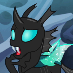 Size: 506x507 | Tagged: safe, screencap, thorax, changeling, g4, to where and back again, animated, gif, loop, male, solo, sparkly wings, talking, wings