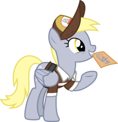 Size: 3004x3102 | Tagged: safe, artist:cloudy glow, derpy hooves, pegasus, pony, g4, to where and back again, .ai available, female, high res, mailpony, mare, simple background, solo, transparent background, vector