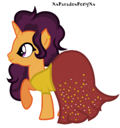 Size: 1024x1086 | Tagged: safe, artist:xxparadoxponyxx, saffron masala, g4, clothes, dress, female, solo