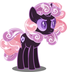 Size: 6500x6970 | Tagged: safe, artist:orin331, sweetie belle, pony, unicorn, g4, absurd resolution, cute, evil, female, frown, glare, nightmare sweetie belle, nightmarified, simple background, solo, sparkles, the cmc's cutie marks, transparent background