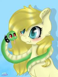 Size: 768x1024 | Tagged: safe, artist:akirallie, oc, oc only, pony, snake