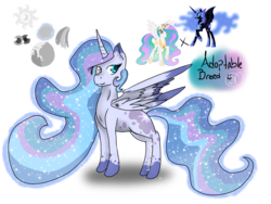 Size: 1024x768 | Tagged: safe, artist:akiiichaos, oc, alicorn, pony, seraph, seraphicorn, adoptable, heterochromia, magical lesbian spawn, multiple wings, offspring, parent:nightmare moon, parent:princess celestia, parents:mooncest, parents:princest, product of incest, raised hoof, simple background, transparent background