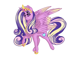 Size: 2300x1700 | Tagged: safe, artist:gigason, princess cadance, twilight sparkle, oc, oc only, alicorn, pony, g4, female, fusion, fusion:princess cadance, fusion:twidance, fusion:twilight sparkle, multiple eyes, solo, twilight sparkle (alicorn)