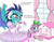 Size: 3200x2500 | Tagged: safe, artist:avchonline, princess celestia, princess ember, spike, butterfly, dragon, g4, ballerina, blushing, bow, canterlot royal ballet academy, claws, clothes, comb, curtains, dollhouse, dragon wings, dragoness, dress, engrish, evening gloves, fangs, female, gloves, hello kitty, high res, horns, jewelry, lace, male, open mouth, pinklestia, playing, puffy sleeves, ribbon, sanrio, teacup, tiara, tomboy taming, toy, tutu, window, wings, wrong cutie mark