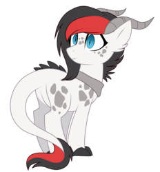 Size: 1847x1988 | Tagged: safe, artist:azure-art-wave, oc, oc only, oc:fay, dracony, hybrid, freckles, frown, looking back, simple background, solo, transparent background, wide eyes