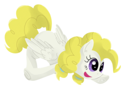 Size: 2156x1532 | Tagged: safe, artist:ruushiicz, surprise, g1, g4, female, flying, g1 to g4, generation leap, hair tie, solo, underhoof
