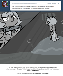 Size: 666x809 | Tagged: safe, artist:egophiliac, princess luna, moonstuck, g4, cartographer's spyglass, dungeon, female, filly, monochrome, oyster, solo, underwater, woona, younger