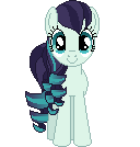 Size: 128x134 | Tagged: safe, artist:onil innarin, derpibooru exclusive, coloratura, earth pony, pony, g4, c:, female, looking at you, mare, pixel art, simple background, solo, transparent background