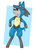 Size: 1489x2095 | Tagged: safe, artist:marsminer, oc, oc only, oc:knight fire, lucario, clothes, costume, pokémon, solo
