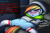 Size: 1800x1200 | Tagged: safe, artist:captainpudgemuffin, rainbow dash, pegasus, pony, g4, :o, blushing, captain america: civil war, chair, clothes, cold, cute, dashabetes, dialogue, dock, featureless crotch, female, flu, hoodie, lidded eyes, mare, offscreen character, on back, rainbow the shipper, red nosed, shipper on deck, sick, socks, solo, spread legs, spreading, steve rogers, television, tony stark