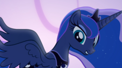 Size: 1920x1080 | Tagged: safe, screencap, princess luna, pony, g4, to where and back again, female, lip bite, mare, solo