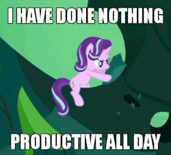Size: 379x342 | Tagged: safe, edit, edited screencap, screencap, starlight glimmer, g4, to where and back again, animated, chrysalis' throne, female, gif, i have done nothing productive all day, image macro, meme, rock, solo
