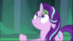 Size: 1024x576 | Tagged: safe, screencap, starlight glimmer, pony, g4, to where and back again, changeling slime, female, floppy ears, mare, solo