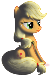 Size: 433x630 | Tagged: safe, artist:derpyfanboy, applejack, g4, female, game of thrones, hatless, missing accessory, simple background, sitting, solo, transparent background, unamused, vector