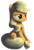 Size: 433x630 | Tagged: safe, artist:derpyfanboy, applejack, g4, female, game of thrones, hatless, missing accessory, simple background, sitting, solo, transparent background, unamused, vector