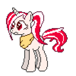 Size: 300x300 | Tagged: safe, artist:rocketsex, oc, oc only, pony, unicorn, clothes, pixel art, scarf, solo