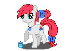 Size: 560x400 | Tagged: safe, artist:rocketsex, oc, oc only, pony, animated, gif, glass, pixel art, ponified, solo, water