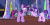 Size: 936x468 | Tagged: safe, edit, edited screencap, screencap, starlight glimmer, twilight sparkle, alicorn, changeling, pony, g4, to where and back again, animated, balcony, cloud, cropped, cute, disguise, disguised changeling, door, fake twilight, floppy ears, gif, hallway, mountain, stairs, talking, tree, twilight sparkle (alicorn), twilight's castle, walking, window