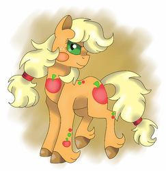 Size: 1229x1266 | Tagged: safe, artist:sweetheart-arts, applejack, g4, crossover, female, pokémon, solo, unshorn fetlocks