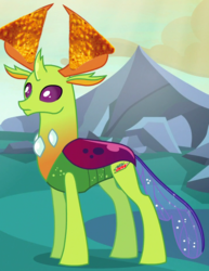 Size: 720x935 | Tagged: safe, edit, edited screencap, screencap, thorax, changedling, changeling, g4, to where and back again, chips, dank, doritos, food, king thorax, male, meme, mlg, mountain dew, solo