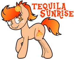 Size: 517x411 | Tagged: safe, artist:matteglaze, oc, oc only, oc:tequila sunrise, solo