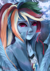 Size: 4134x5846 | Tagged: safe, artist:philota, rainbow dash, equestria girls, g4, absurd file size, absurd resolution, female, solo