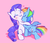 Size: 662x563 | Tagged: safe, artist:raridashdoodles, rainbow dash, rarity, pegasus, pony, unicorn, g4, biting, blushing, butt, eyes closed, female, heart, kissing, lesbian, mare, neck biting, plot, ship:raridash, shipping