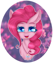 Size: 1083x1311 | Tagged: safe, artist:fellabyss, pinkie pie, g4, cute, female, jewelry, necklace, solo