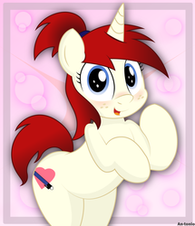 Size: 4300x4998 | Tagged: safe, artist:an-tonio, oc, oc only, oc:silver draw, pony, unicorn, semi-anthro, absurd resolution, blushing, cute, freckles, looking at you, solo