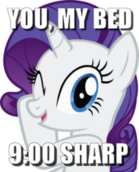 Size: 1600x1984 | Tagged: safe, rarity, g4, caption, female, flirting, image macro, implied sex, meme, simple background, solo, vector, whispering, white background, you. me. x. now.