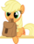 Size: 10508x13642 | Tagged: safe, artist:pink1ejack, edit, vector edit, applejack, g4, to where and back again, absurd resolution, cute, female, hatless, jackabetes, missing accessory, mouth hold, saddle bag, simple background, smiling, solo, to saddlebags and back again, transparent background, vector