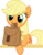 Size: 10508x13642 | Tagged: dead source, safe, artist:pink1ejack, edit, vector edit, applejack, pony, g4, my little pony: friendship is magic, to where and back again, absurd resolution, cute, female, hatless, jackabetes, missing accessory, mouth hold, saddle bag, simple background, smiling, solo, to saddlebags and back again, transparent background, vector