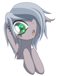 Size: 2931x3840 | Tagged: safe, artist:an-m, oc, oc only, oc:whisper, bat pony, pony, fangs, hair over one eye, high res, solo
