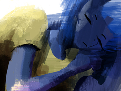 Size: 1024x768 | Tagged: safe, artist:swomswom, princess luna, anthro, g4, female, sleeping, solo