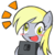 Size: 450x450 | Tagged: safe, artist:rvceric, derpy hooves, pegasus, pony, g4, blushing, cute, female, mare, nintendo, nintendo switch, open mouth, simple background, solo, transparent background