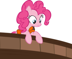 Size: 12314x10164 | Tagged: safe, artist:cyanlightning, pinkie pie, g4, ppov, .svg available, absurd resolution, female, looking down, simple background, solo, transparent background, vector