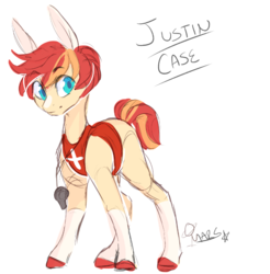 Size: 677x687 | Tagged: safe, artist:space-cakees, oc, oc only, oc:justin case, lifeguard, solo, whistle