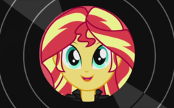 Size: 1160x720 | Tagged: safe, screencap, sunset shimmer, equestria girls, friendship through the ages, g4, cute, female, record, solo