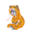 Size: 700x750 | Tagged: safe, artist:hippykat13, artist:sabokat, oc, oc only, oc:kitty sweet, big cat, pony, tiger, animal costume, clothes, colored pupils, costume, cute, fangs, female, glare, heart, kigurumi, mare, ocbetes, open mouth, rawr, simple background, sitting, smiling, smirk, solo, text, underhoof, white background