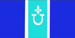 Size: 2316x1166 | Tagged: safe, barely pony related, flag, fleur-de-lis (symbol), horseshoes, neighagra, no pony, province