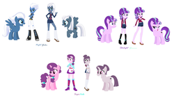 Size: 1024x591 | Tagged: dead source, safe, artist:prettycelestia, night glider, starlight glimmer, sugar belle, equestria girls, g4, equal cutie mark, equalized, equestria girls-ified