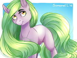 Size: 1280x960 | Tagged: safe, artist:somepony-ul, oc, oc only, earth pony, pony, cute, female, impossibly long tail, long hair, long mane, long tail, mare, nudity, solo